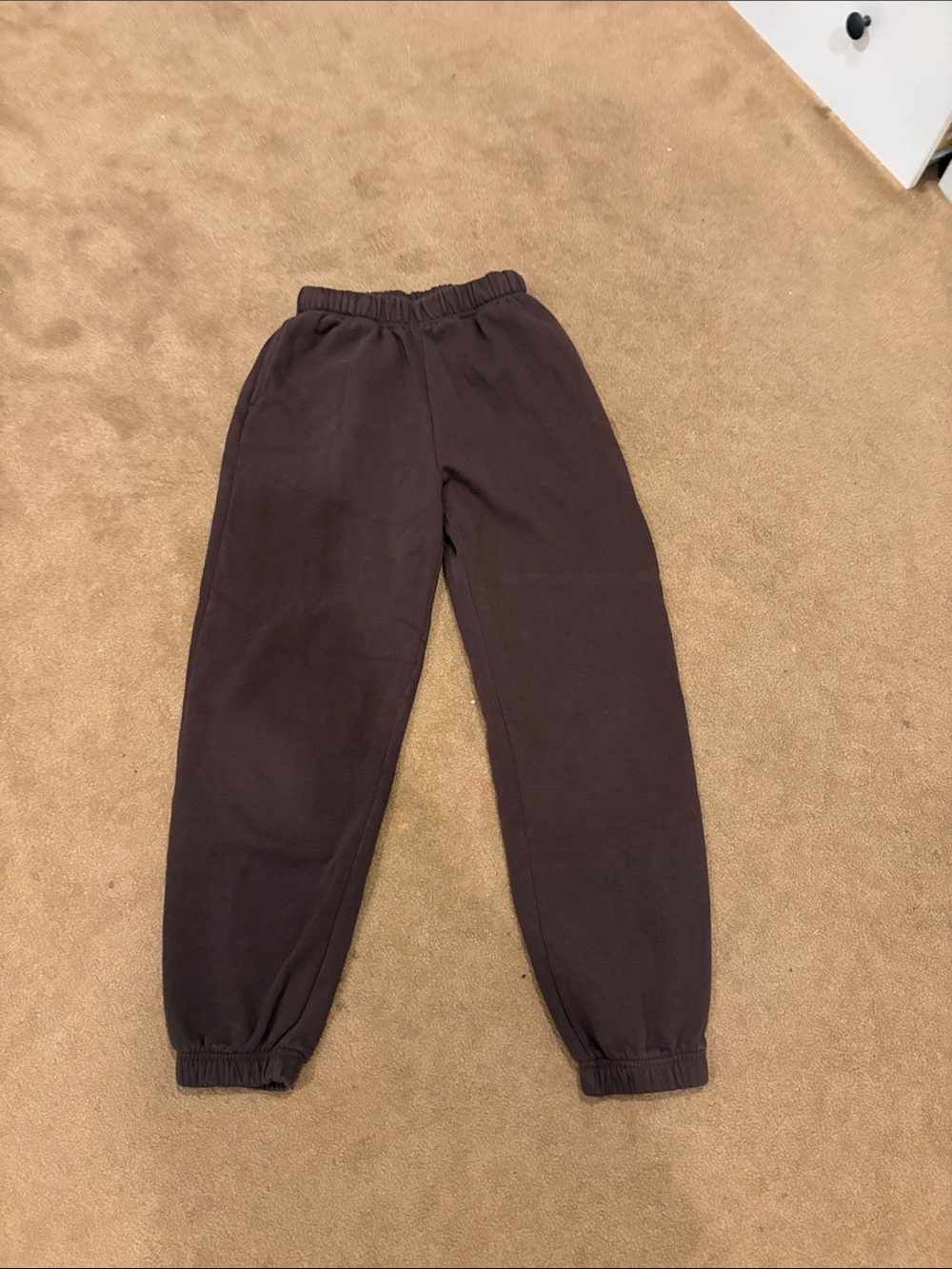 Garage Dark Brown Elastic Waist Joggers